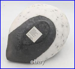 Tessa Oates Raku Fired Studio Pottery Tufted Duck Vessel / Planter 20th Century