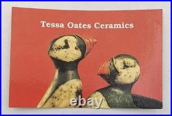 Tessa Oates Raku Fired Studio Pottery Tufted Duck Vessel / Planter 20th Century