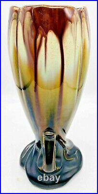Thulin Studio Art Pottery Vase Made in Belgium Drip Art Nouveau Deco Antique