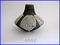 Tim Andrews Studio Pottery Raku Fired vase