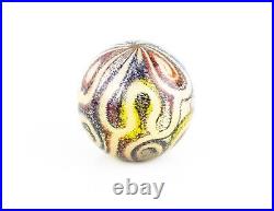 Timothy Harris Isle Of Wight Sgraffito Glass Jazz Nuvo Globe Paperweight Signed Timothy Harris Isle Of Wight Sgraffito Glass Jazz Nuvo Globe Paperweight Signed