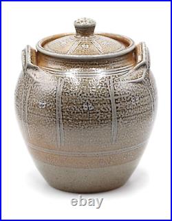 Toff Millway Large Studio Pottery, Salt Glaze, Covered Jar