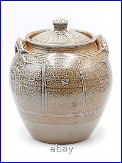 Toff Millway Large Studio Pottery, Salt Glaze, Covered Jar