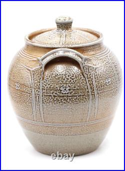 Toff Millway Large Studio Pottery, Salt Glaze, Covered Jar