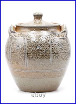 Toff Millway Large Studio Pottery, Salt Glaze, Covered Jar