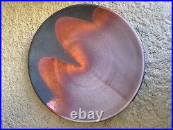 Tony Evans Large Raku Vase & Matching Plate Signed And Numbered