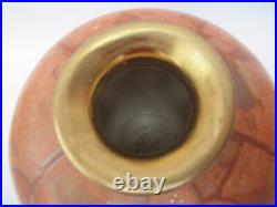 Tony Laverick, British studio pottery large porcelain vase with gilt, c1990