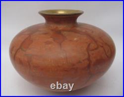 Tony Laverick, British studio pottery large porcelain vase with gilt, c1990