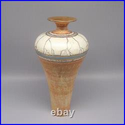 Tony Laverick Studio Pottery Vase Marbled Stone Effect circa 1995 29cm(11.4)