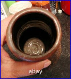 Tooth & Co Rare Delhi Ware English Studio Pottery Vase Marked 2100 Monkey's
