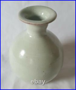 Trevor Corser by Leach studio pottery, St Ives, Celadon glaze vase