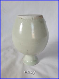 Trevor Corser by Leach studio pottery, St Ives, Celadon glaze vase