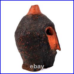 Tribal Studio Pottery Vase Bust Figure Head h28cm MCM