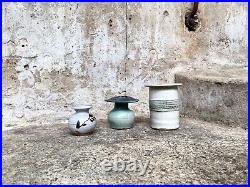 Trio of Signed Studio Pottery Pots Vases