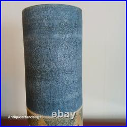 Troika Pottery Louise Jinks Large 37cm Abstract Design Cylinder Vase 1972'ish