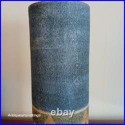 Troika Pottery Louise Jinks Large 37cm Abstract Design Cylinder Vase 1972'ish
