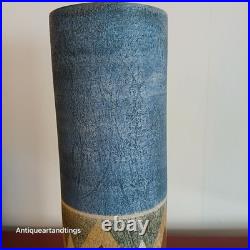 Troika Pottery Louise Jinks Large 37cm Abstract Design Cylinder Vase 1972'ish