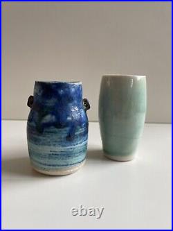 Two miniature Peter Wills studio pottery vases