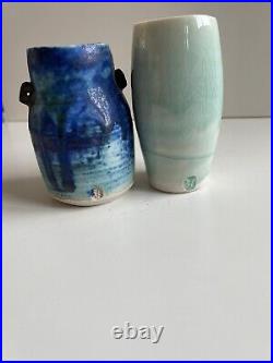 Two miniature Peter Wills studio pottery vases