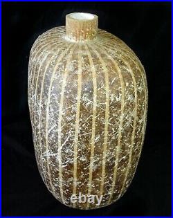 US Ohio Striped Stoneware Vase 18.5 Tuchub by Claude Conover (1907-1994)(ZyK)