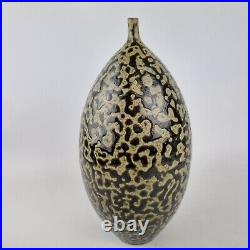 Unmarked Studio Pottery Vase With Unusual Mottled Glaze 25cm High