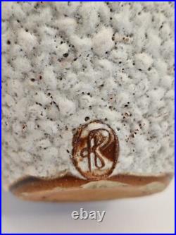 Unusual, Katrina Pechal Ovoid Bucket Vase with Erupting Glaze, Tactile, Signed