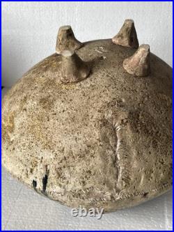 Unusual Studio Pottery Vase Vessel MCM Drip Glaze Earthtone Large Brutalist Unusual Studio Pottery Vase Vessel MCM Drip Glaze Earthtone Large Brutalist