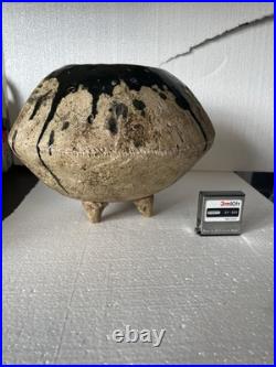Unusual Studio Pottery Vase Vessel MCM Drip Glaze Earthtone Large Brutalist Unusual Studio Pottery Vase Vessel MCM Drip Glaze Earthtone Large Brutalist
