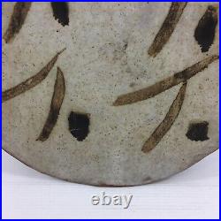 Unusual Vintage Studio Pottery Wheel Vase Signed CIB 74 23.5cm High