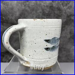 Ursula Mommens (1908-2010) Studio Pottery Small Cobalt Decorated Mug 8cm #1151 Ursula Mommens (1908-2010) Studio Pottery Small Cobalt Decorated Mug 8cm #1151