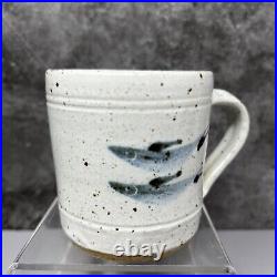 Ursula Mommens (1908-2010) Studio Pottery Small Cobalt Decorated Mug 8cm #1151 Ursula Mommens (1908-2010) Studio Pottery Small Cobalt Decorated Mug 8cm #1151