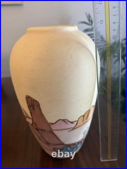 Vera Russell Studio Pottery Vase 1981 Signed Vintage Southwestern Desert Large