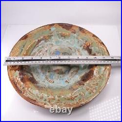 Verdigris Art Pottery Charger Portrait w30cm Mid Century