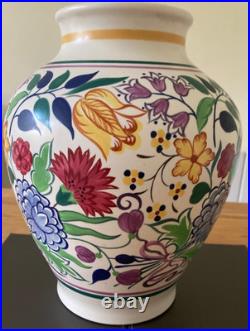 Very Large 35cm Poole Pottery Hand Thrown And Hand Painted Traditional Ware Vase