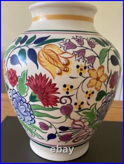 Very Large 35cm Poole Pottery Hand Thrown And Hand Painted Traditional Ware Vase