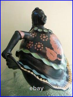Very Large Vintage Chulucanas 20th Century Modernist Lady Dancing