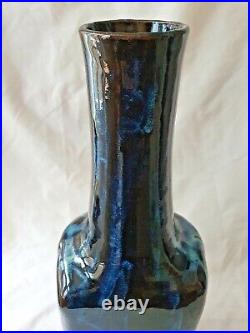 Very large impressive scuptural art studio pottery bottle vase