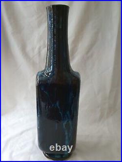 Very large impressive scuptural art studio pottery bottle vase