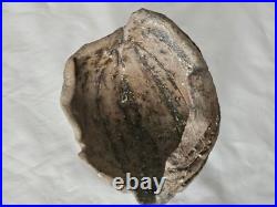 Very unusual stunning studio pottery sculptural bowl form vase, with calcite