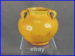 Vibrant c. 1930s Studio Art Pottery Stoneware Vase, Tri-Handles