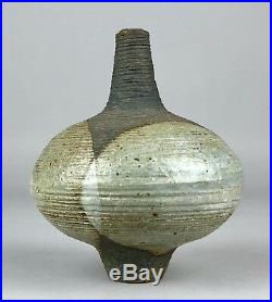 Victor Priem (latvian, 1925-1989) Studio Stoneware Pottery Ovoid Footed Vase'70