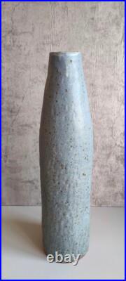 Vintage 1950s-70s UK Handcrafted Ceramic Studio Pottery Vase with Iron Spots