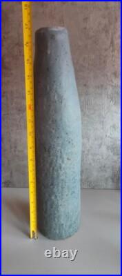 Vintage 1950s-70s UK Handcrafted Ceramic Studio Pottery Vase with Iron Spots
