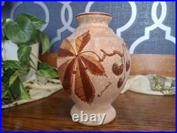 Vintage A. Dubois Belgium Studio Art Pottery Bud Vase Autumn Chestnut