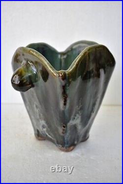 Vintage Abstract Ceramic Studio Stoneware Vase Pot Art Pottery Decorative Collec