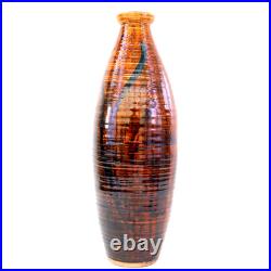 Vintage Art Pottery Vase Signed E Parkes h49cm Mid Century MCM