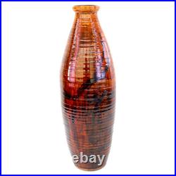 Vintage Art Pottery Vase Signed E Parkes h49cm Mid Century MCM