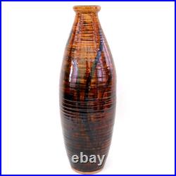 Vintage Art Pottery Vase Signed E Parkes h49cm Mid Century MCM
