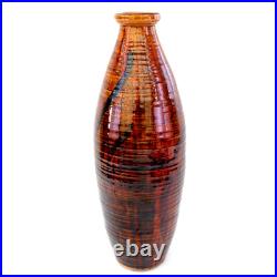 Vintage Art Pottery Vase Signed E Parkes h49cm Mid Century MCM