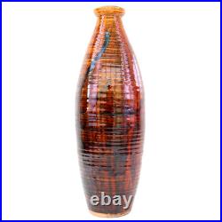 Vintage Art Pottery Vase Signed E Parkes h49cm Mid Century MCM